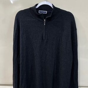 Charles Tyrwhitt Men's Zip-Up Sweater in Black